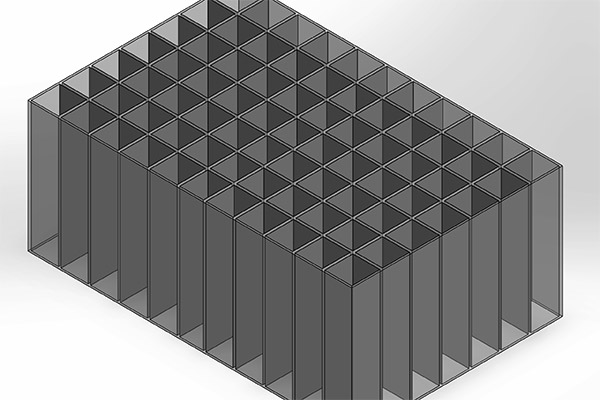 A CAD design used to create a transport system for the logistics industry.