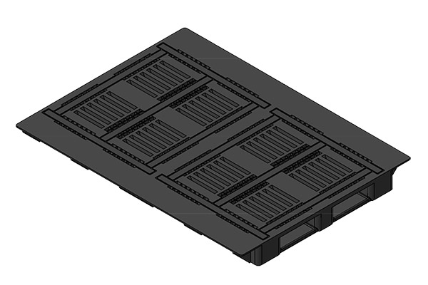 A diagram used to manufacture components used in the logistics and materials handling industries.