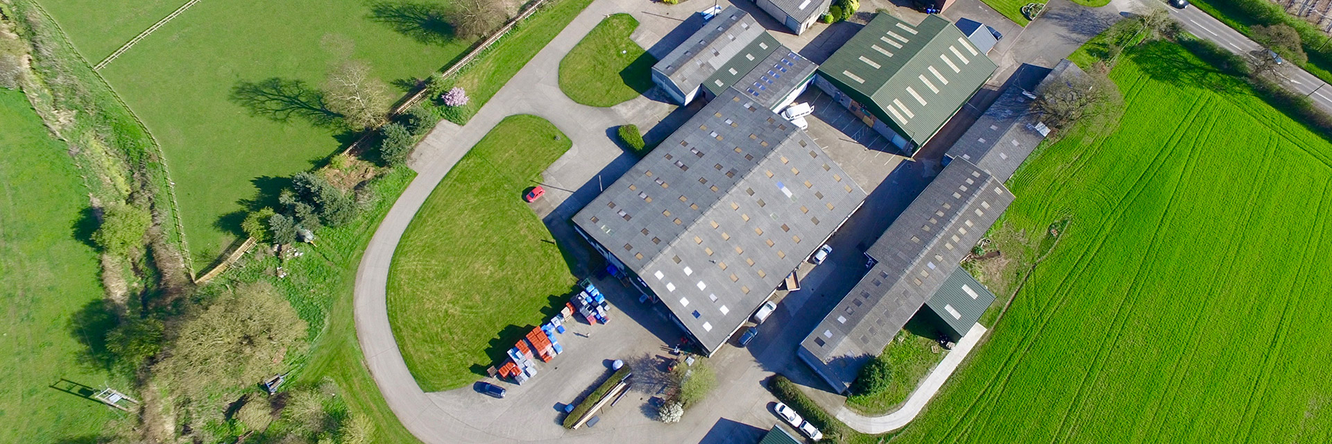 An aerial view of the Megafab facility